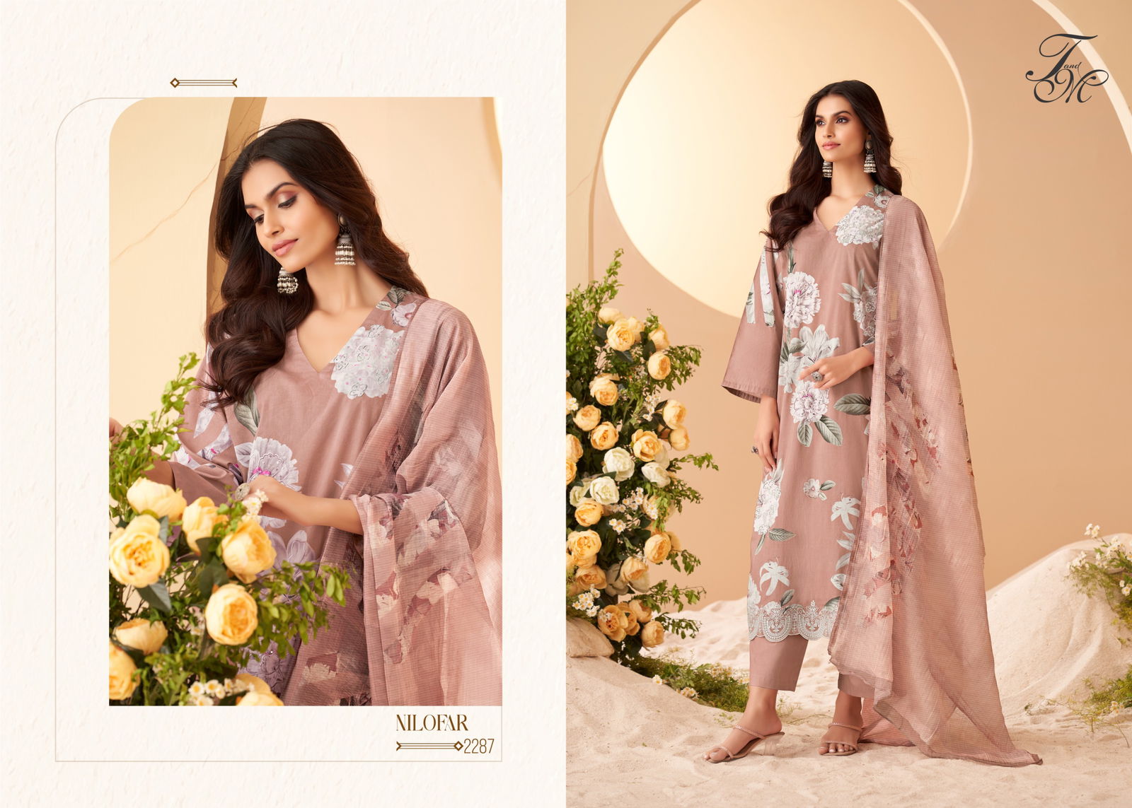 Nilofar By T And M Pure Organza Silk Printed Salwar Kameez Wholesale Price In Surat
